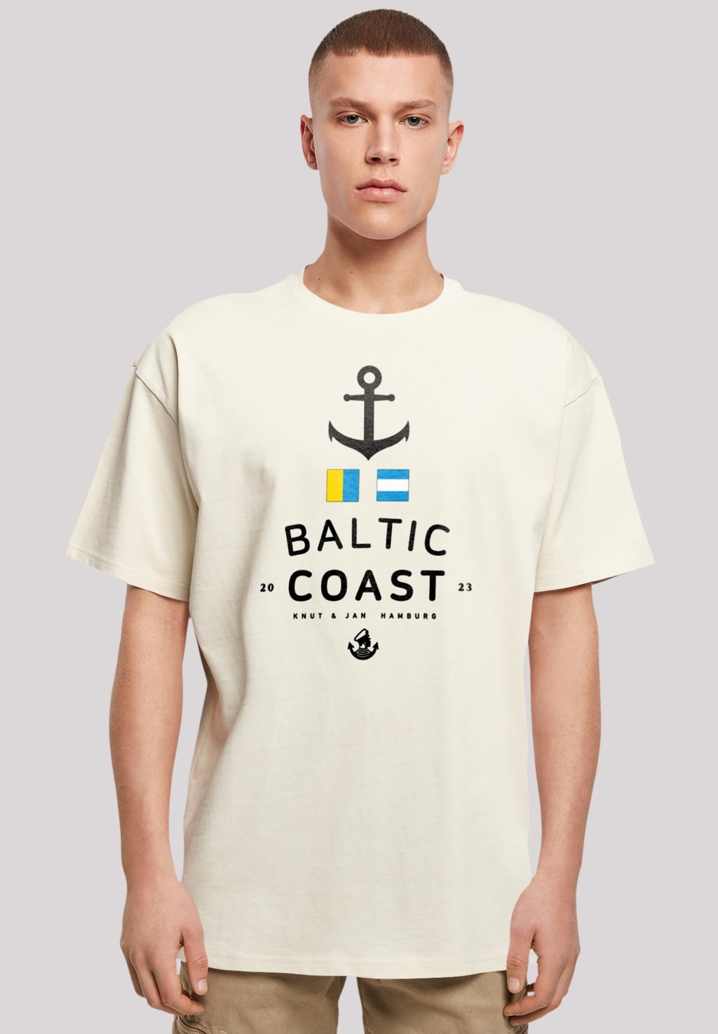 

Футболка с принтом OSTSEE BALTIC SEA KNUT JAN HAMBURG F4NT4STIC, песочный