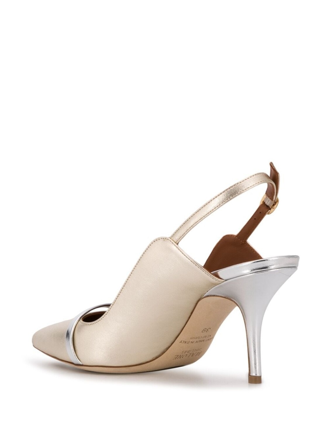 Malone Souliers туфли с заостренным носком, серебристый — фото 3