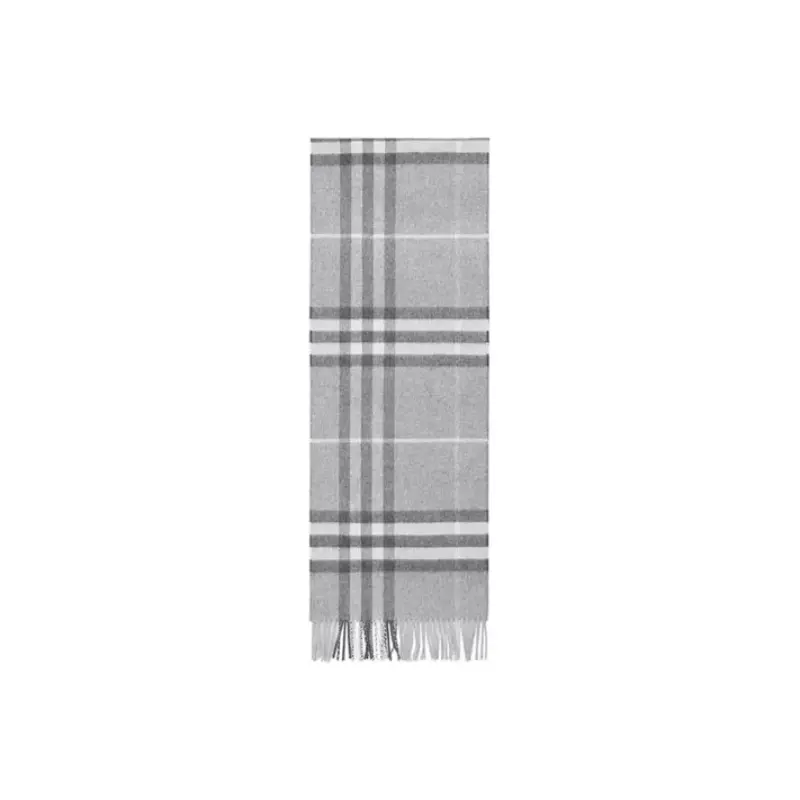 

Burberry Вязаный шарф унисекс светло-серый меланж, Light Heather Gray
