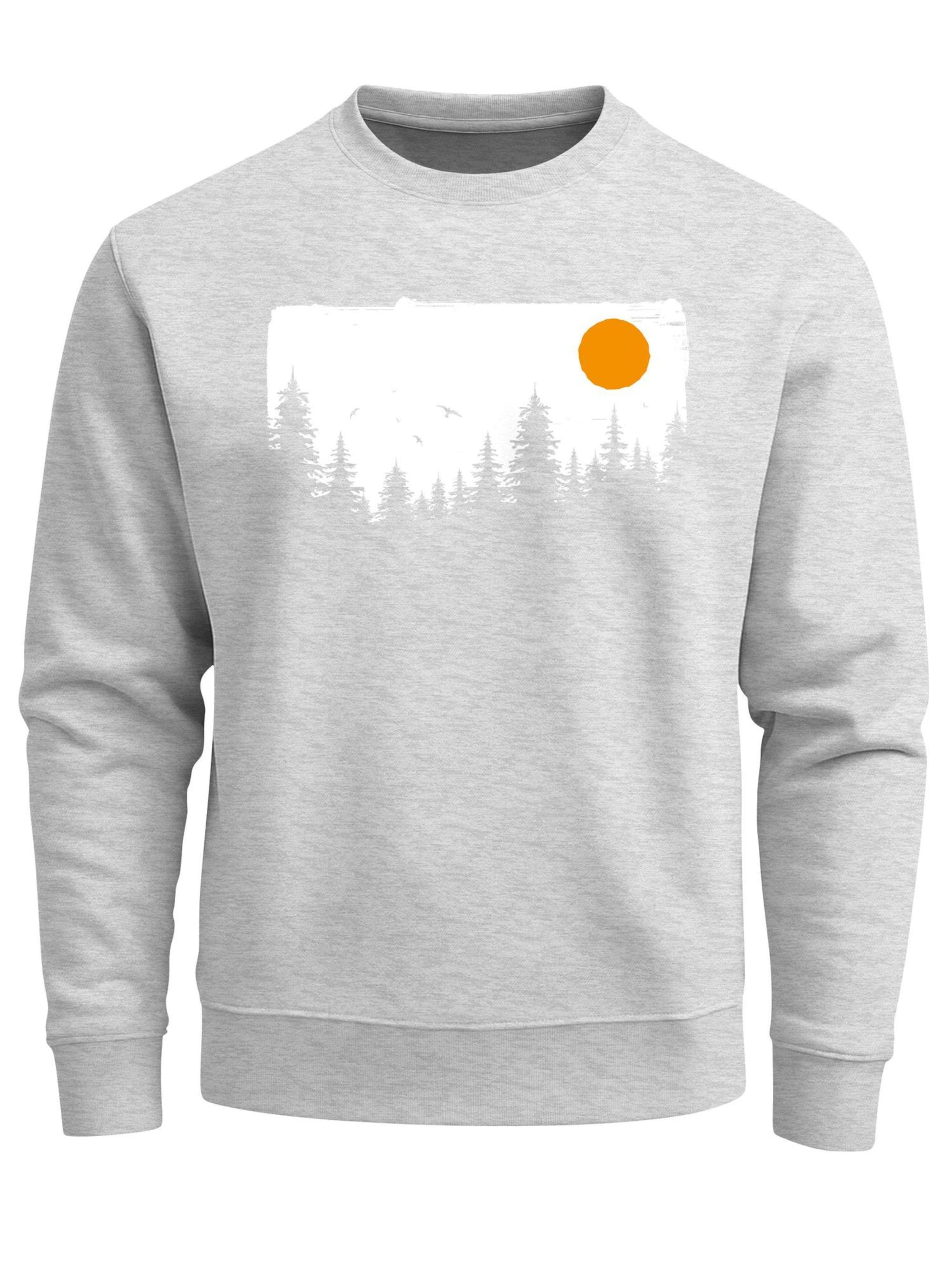 

Neverless Свитшот 'Forest' в сером цвете