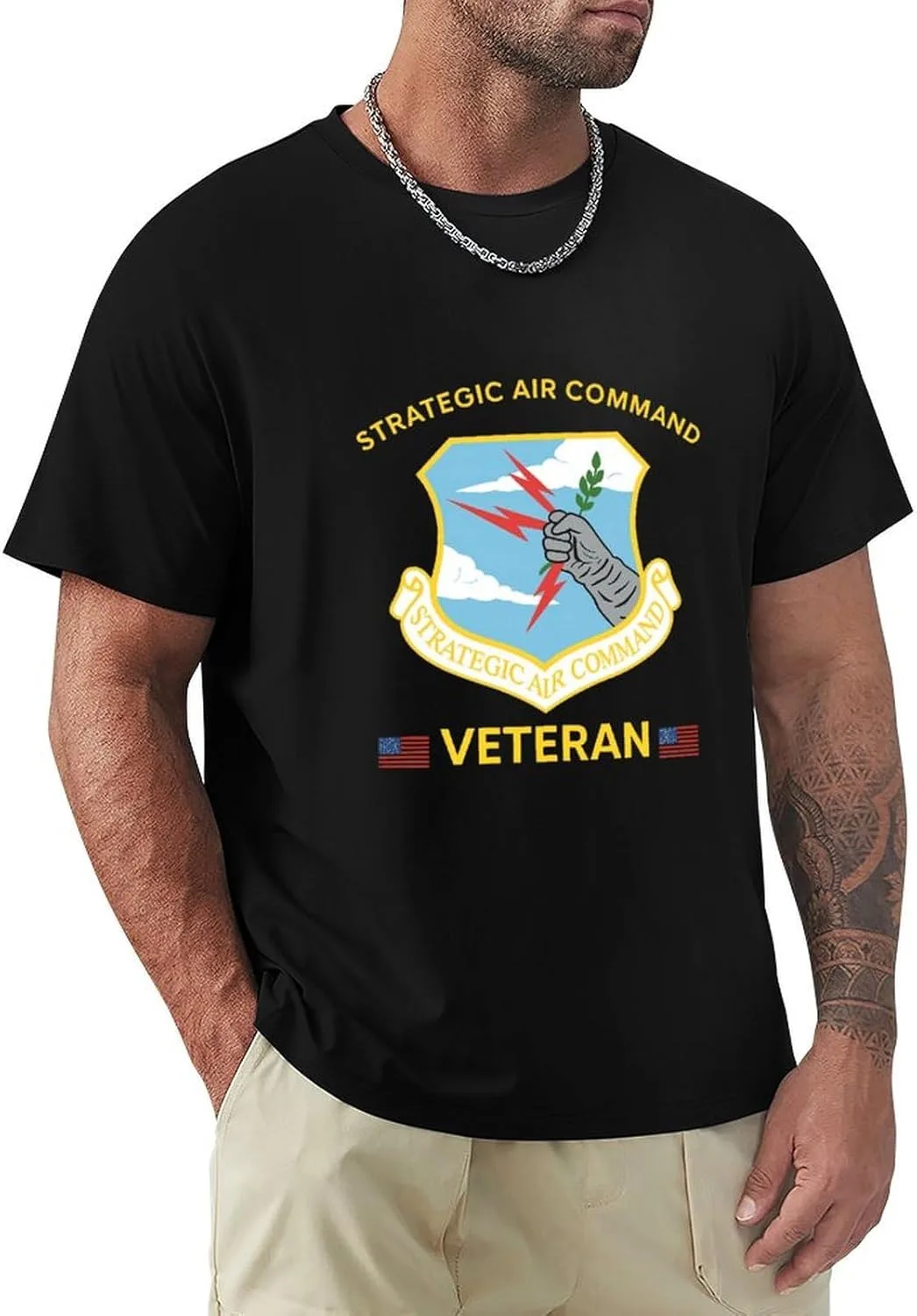 

Футболка Strategic Air Command Veteran из мягкого хлопка, дышащая Pndlkeir