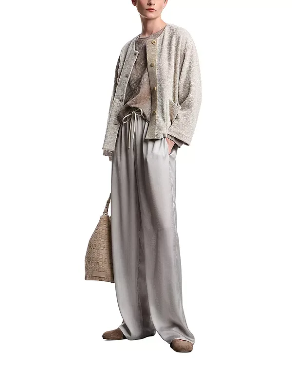 Жаккардовый букле-жакет Emporio Armani, Rope/Beige