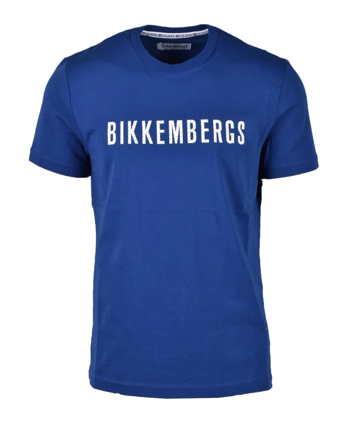 

Футболка из хлопка и спандекса Bikkembergs, синий