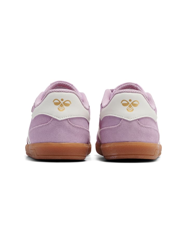 Hummel Детские кроссовки на липучках Victory Suede Lifestyle Kids в цвете ROSEATE SPOONBILL — фото 2