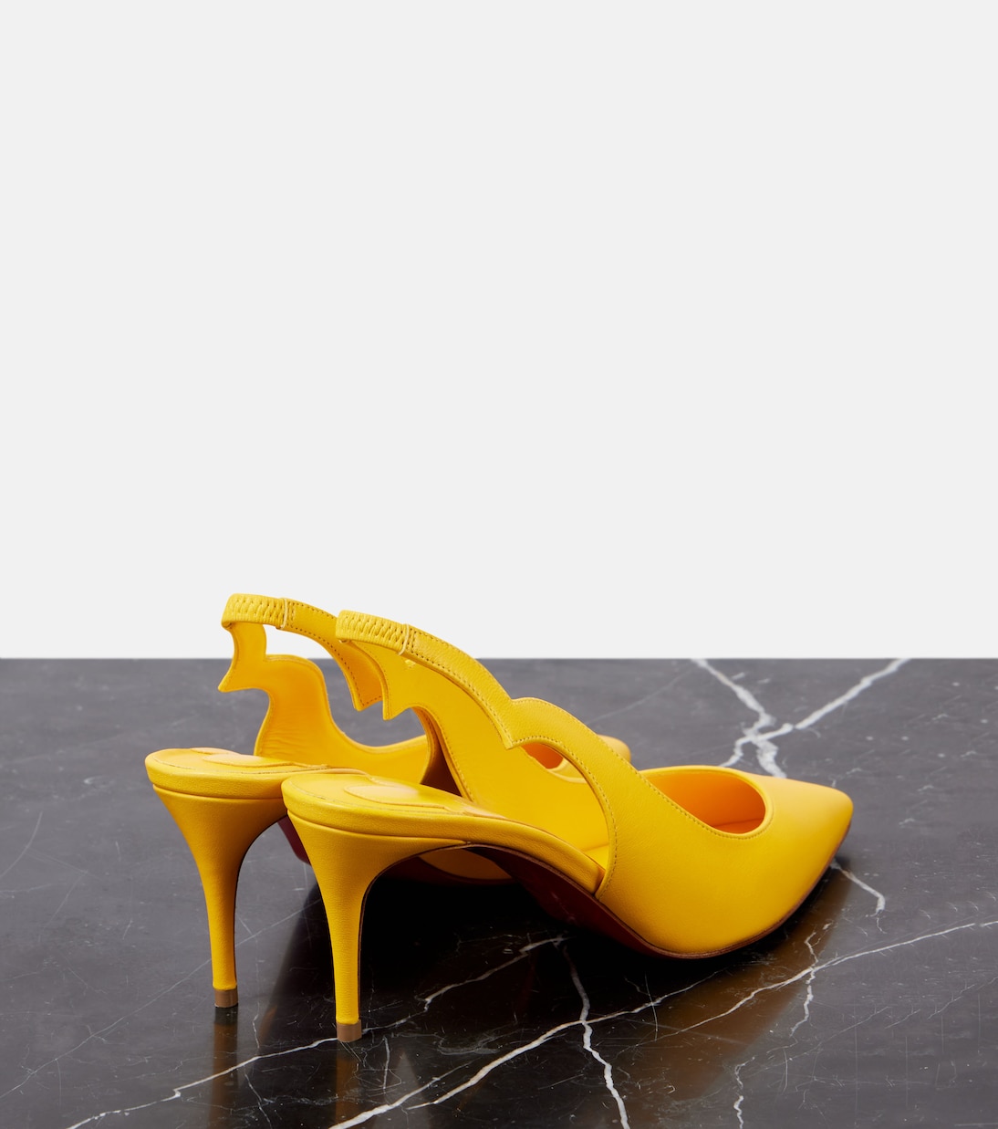 Горячие шпильки 70 на ремешке из кожи Christian Louboutin, Pollen — фото 3