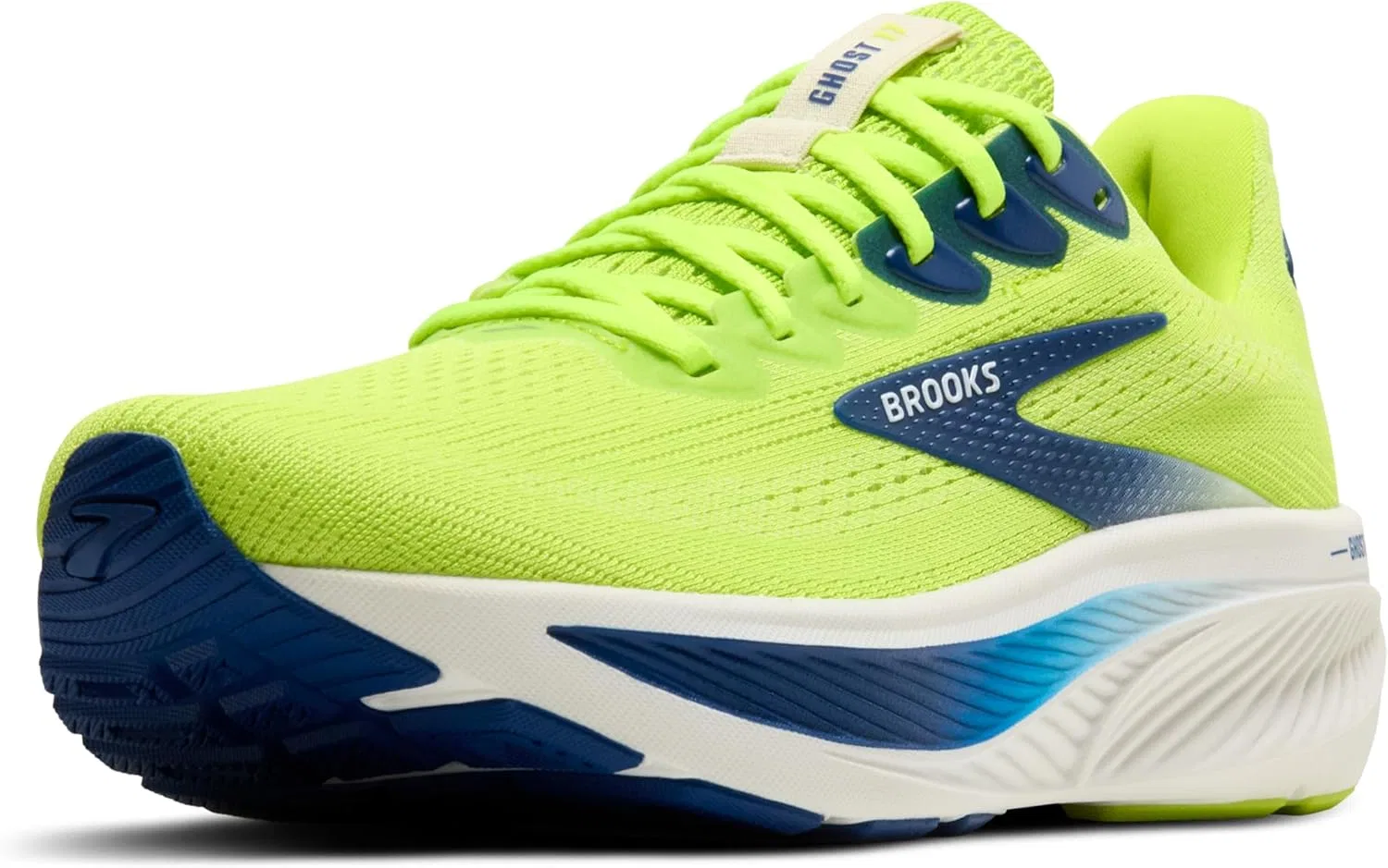 Кроссовки Brooks Herren Ghost 17, Acid Lime Navy White