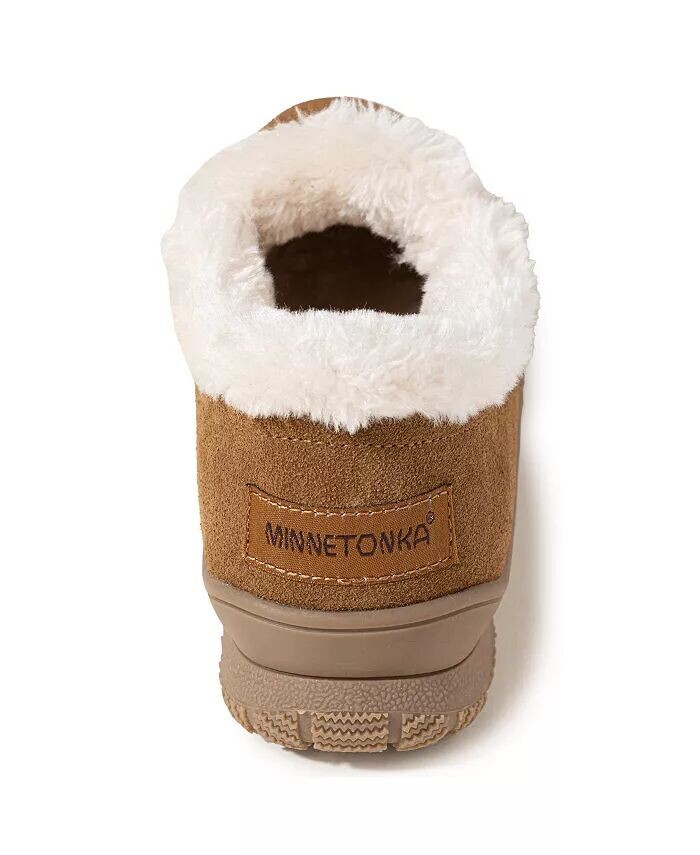 Женские замшевые ботильоны Eagan на подкладке из искусственного меха Minnetonka, коричневый — фото 4