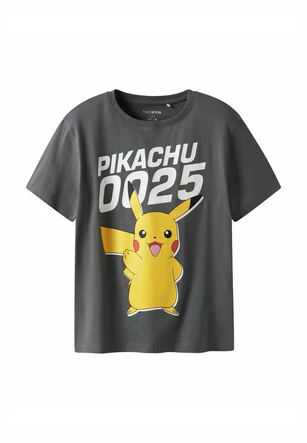 Футболка с принтом Pokemon Two Soon, цвет лавовый дым — фото 2