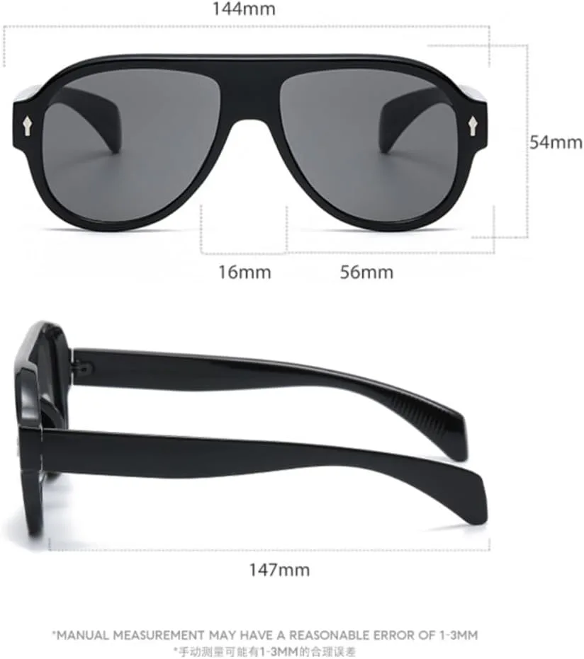 

Солнцезащитные очки в стиле ретро с плоской верхней частью, мужские, классические, с заклепками, градиентные, женские, винтажные, модные, в большой оправе TKKTLLT, C6