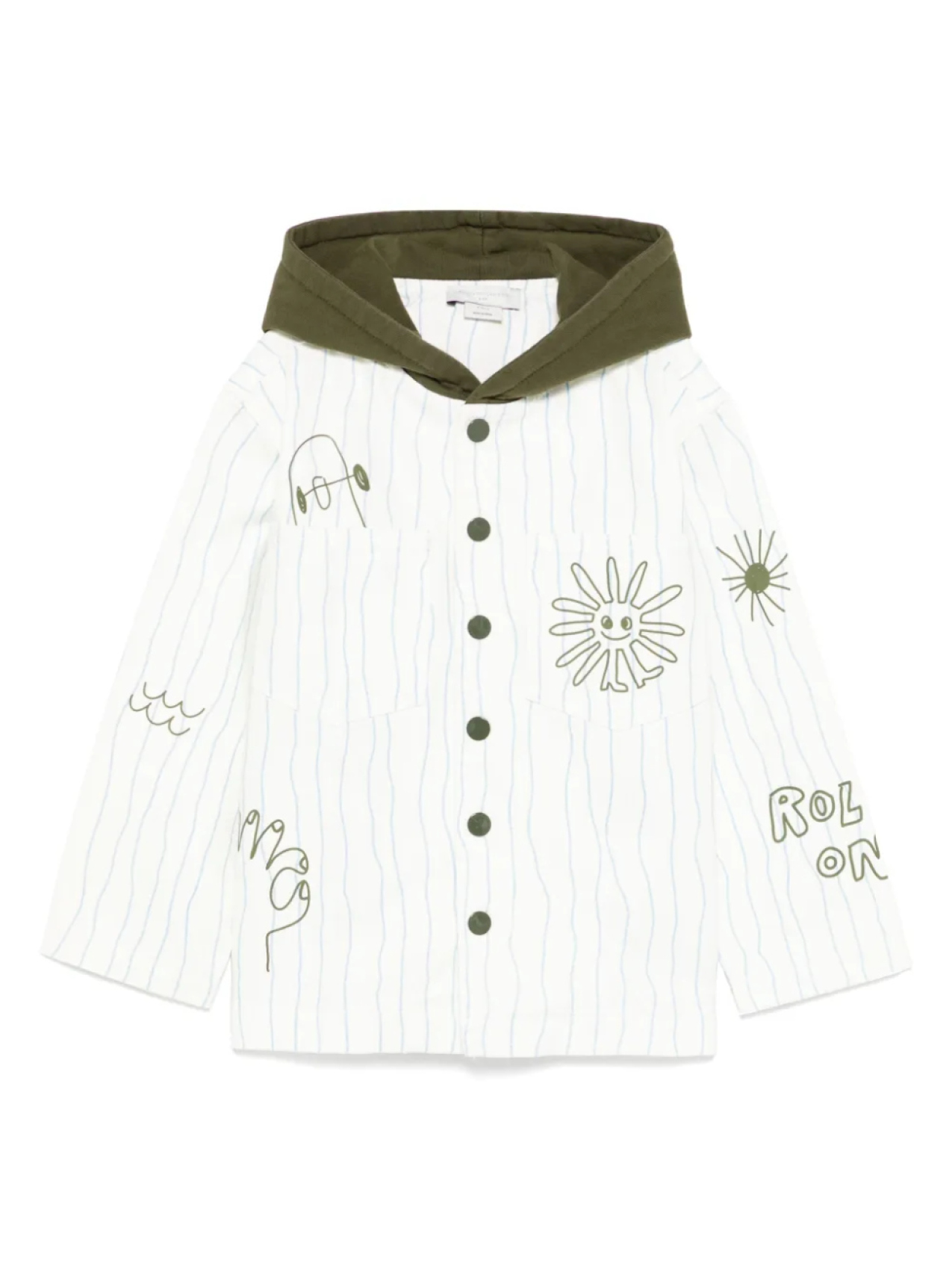 

Stella McCartney Kids куртка с капюшоном и принтом, белый