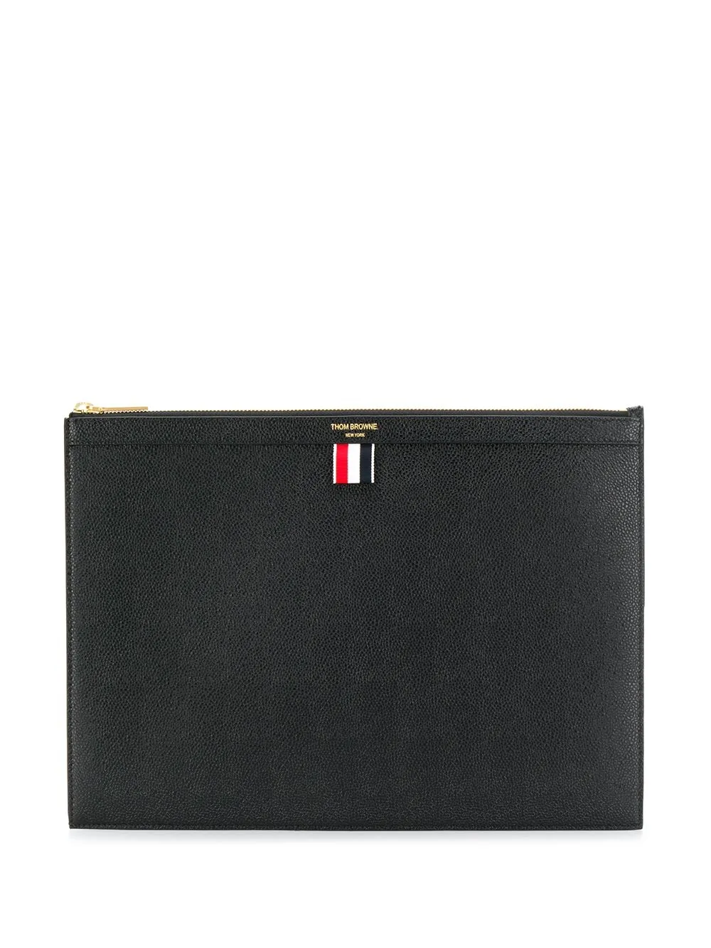 

Кошелек с отделкой в полоску THOM BROWNE, черный