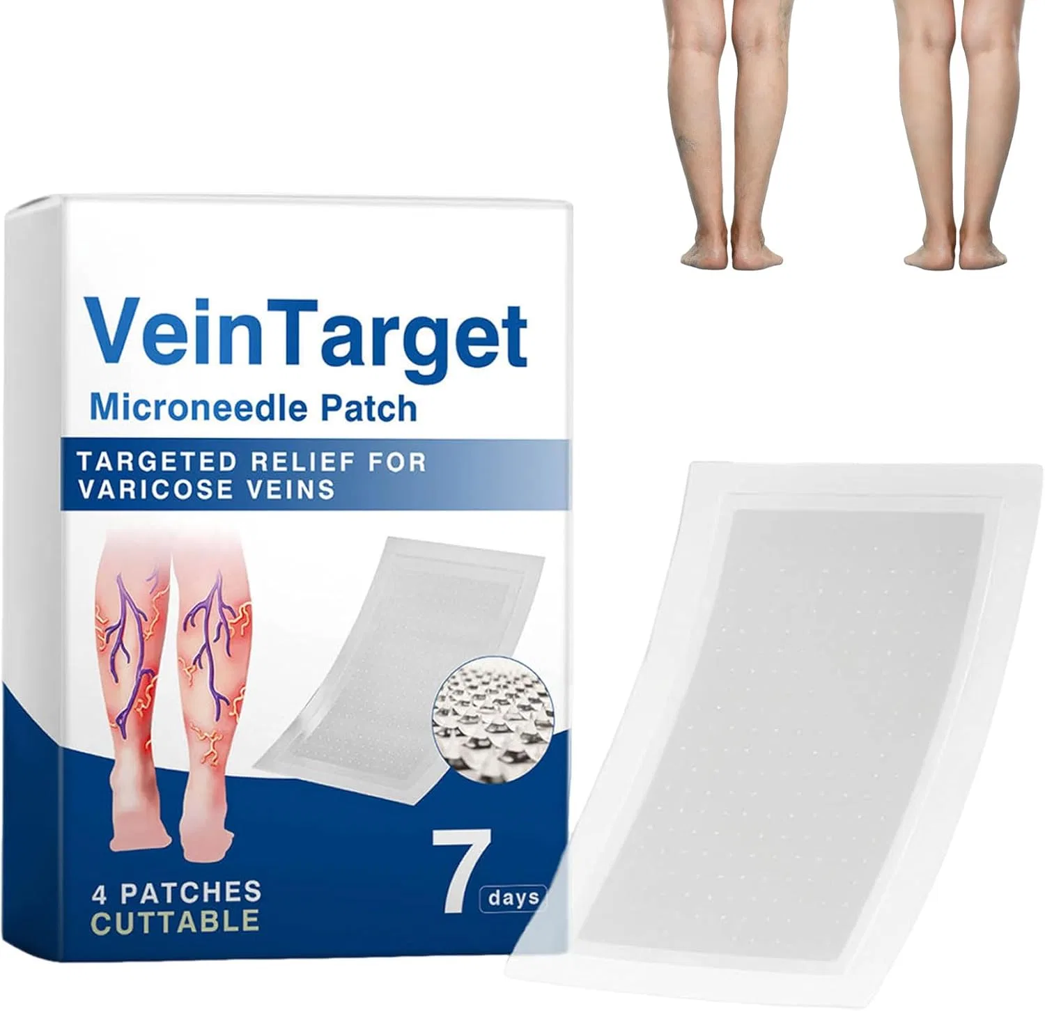 Пластыри Vein Target Microneedle для лечения варикозного расширения вен Generic, Rose Gold-7 — фото 2