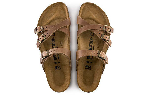 Тапочки franca oiled leather narrow fit sandals 'tobacco brown' Birkenstock, коричневый — фото 4