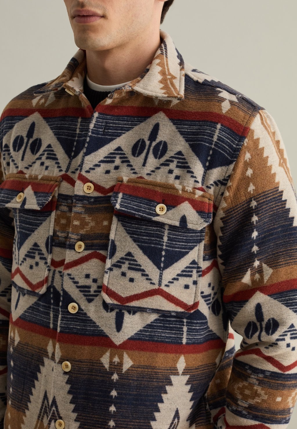 

Легкая куртка WITH IKAT PATTERN PIOMBO, темно-синий