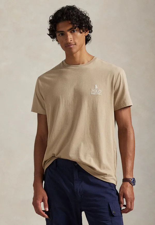 Классическая футболка с логотипом, базовая футболка Polo Ralph Lauren, Vintage Khaki