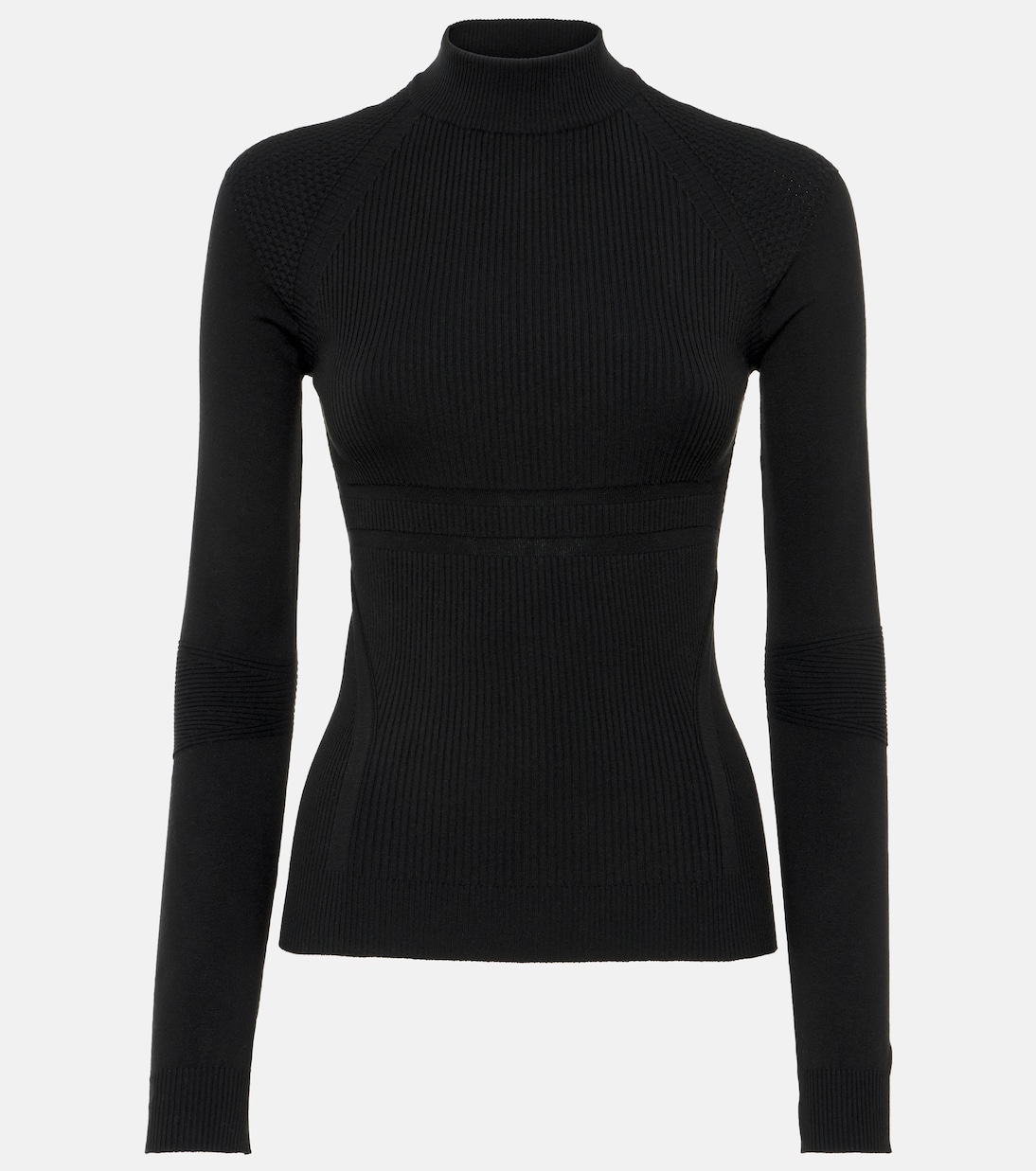 

Свитер из смесового шелка в рубчик Loro Piana, Black Sand