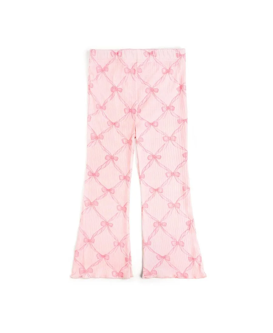 Леггинсы Big Girls Bow Trellis Flare Sweet Wink, Ballet Pink