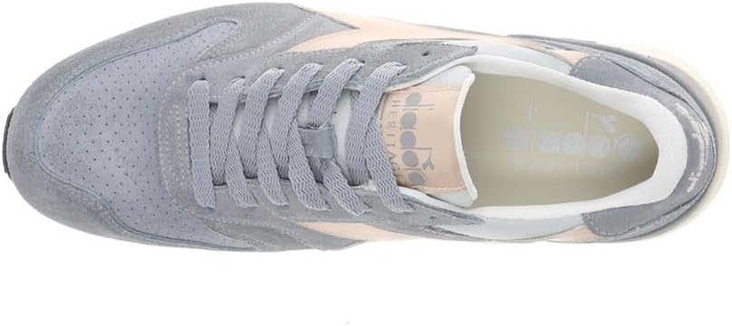 Мужские кроссовки Diadora Conquest из замши с шнуровкой - серые — фото 4