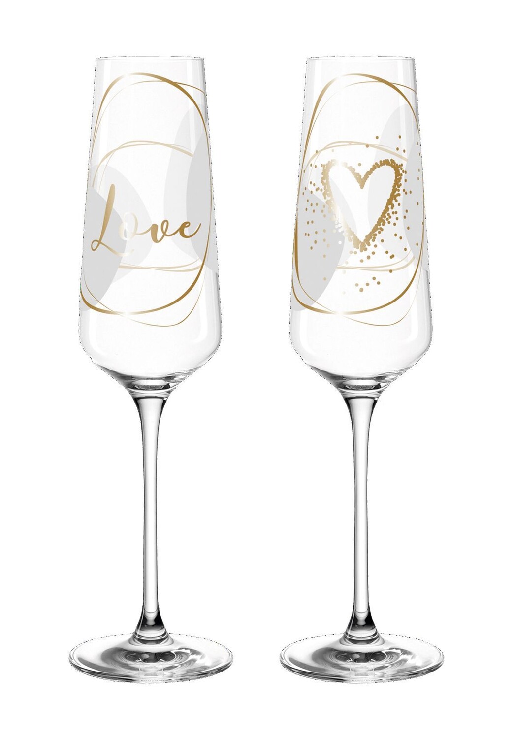 

Бокалы для шампанского «Love», 280мл LEONARDO, цвет Transparent Gold