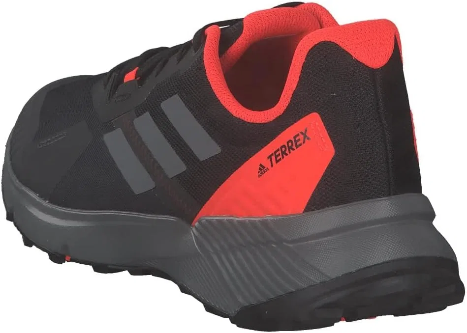 Мужские низкие кроссовки Adidas Terrex Soulstride (не для футбола), Core Black Grey Four Solar Red — фото 4