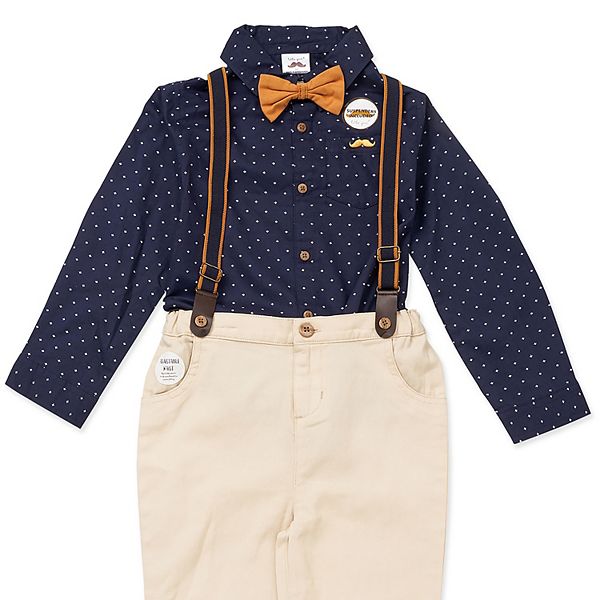 Комплект для мальчика Little Gent с подтяжками и бабочкой Baby Mode Signature — фото 2