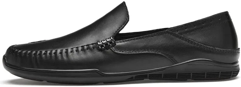 Лоферы кожаные мужские Loafers Black SayfuR — фото 3