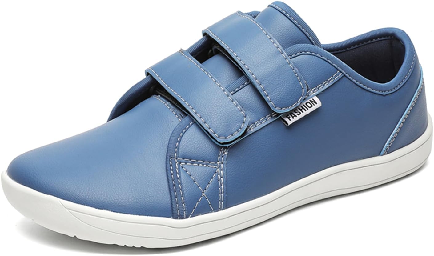 

Мужские плоские кроссовки, модные повседневные слипоны с двойными ремешками, широким носком, для походов, бега, прогулок и босоногой ходьбы Dacnakby, светло-голубой