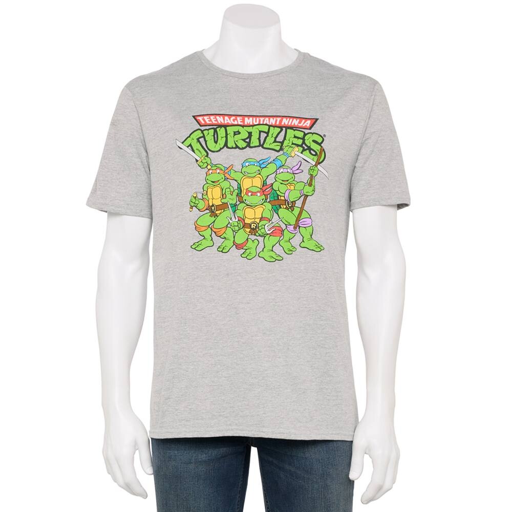 

Мужская футболка с рисунком Черепашек Ниндзя Licensed Character, цвет Heather Grey