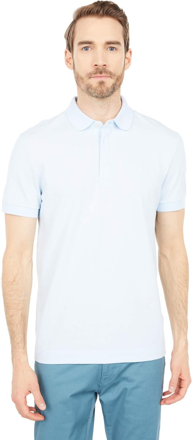 

Рубашка-поло Short Sleeve Solid Stretch Pique Regular Lacoste, цвет Rill Light Blue