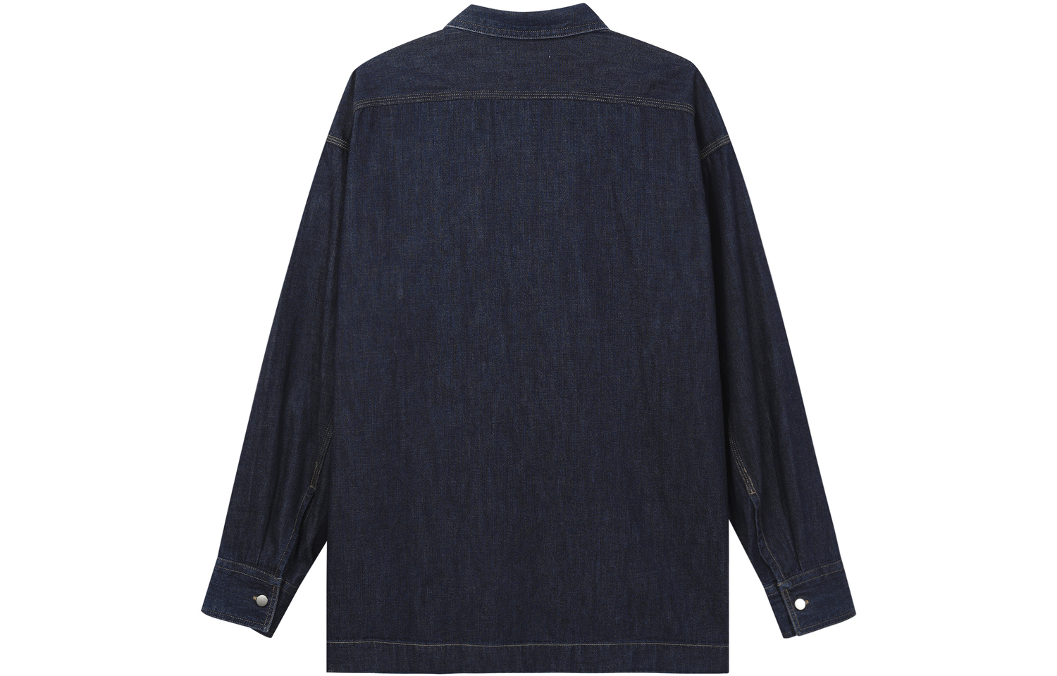 UNIQLO Джинсовая куртка унисекс темно-синего цвета, Navy Blue — фото 4
