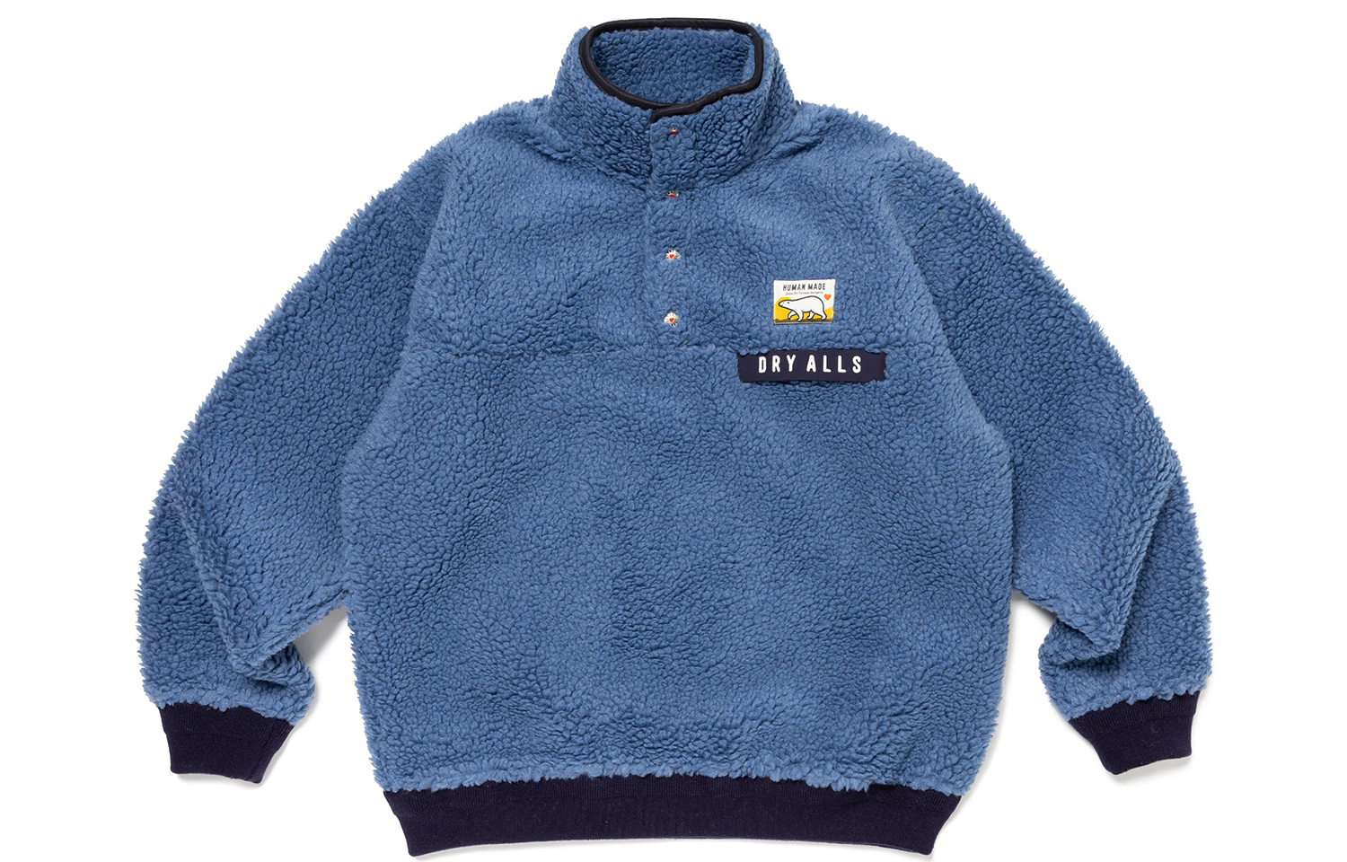 

Футболка с вышитым логотипом и высоким воротником HUMAN MADE, черная