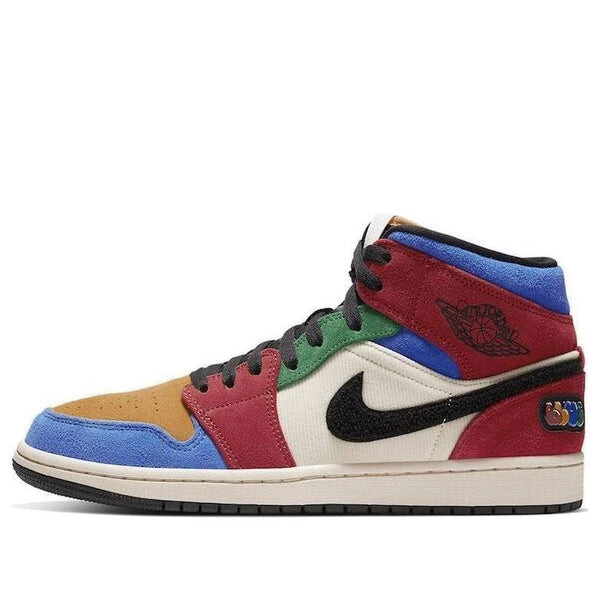 

Кроссовки 1 mid x blue the great Air Jordan, белый