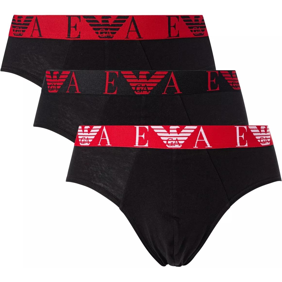 

Трусы мужские 3 штуки черные EMPORIO ARMANI