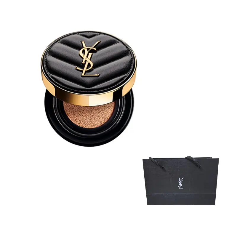 

Черный кожаный тональный крем-подушечка для сияния Air Cushions для маскировки с солнцезащитой SAINT LAURENT, B20 Natural Slightly белый SPF33 PA++/SPF35 PA++