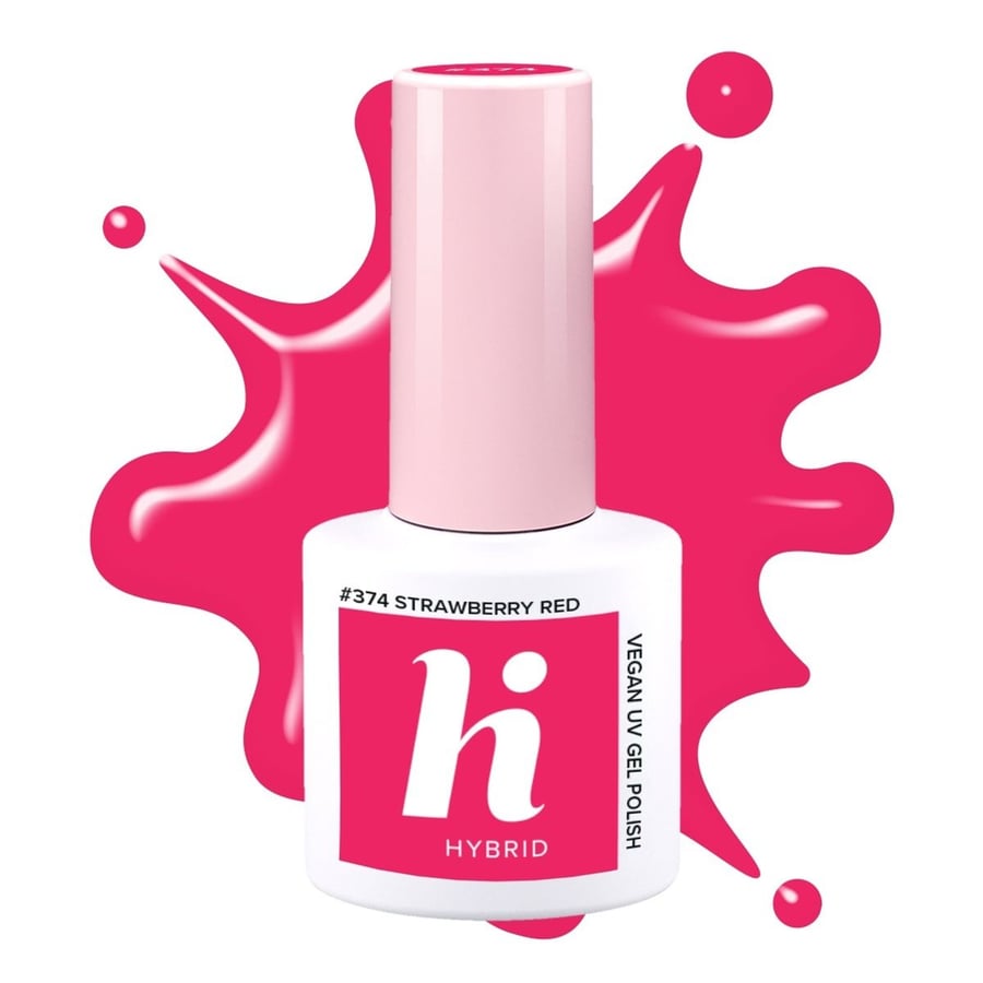 

HI HYBRID Гибридный лак для ногтей 374 Strawberry Red 5 мл