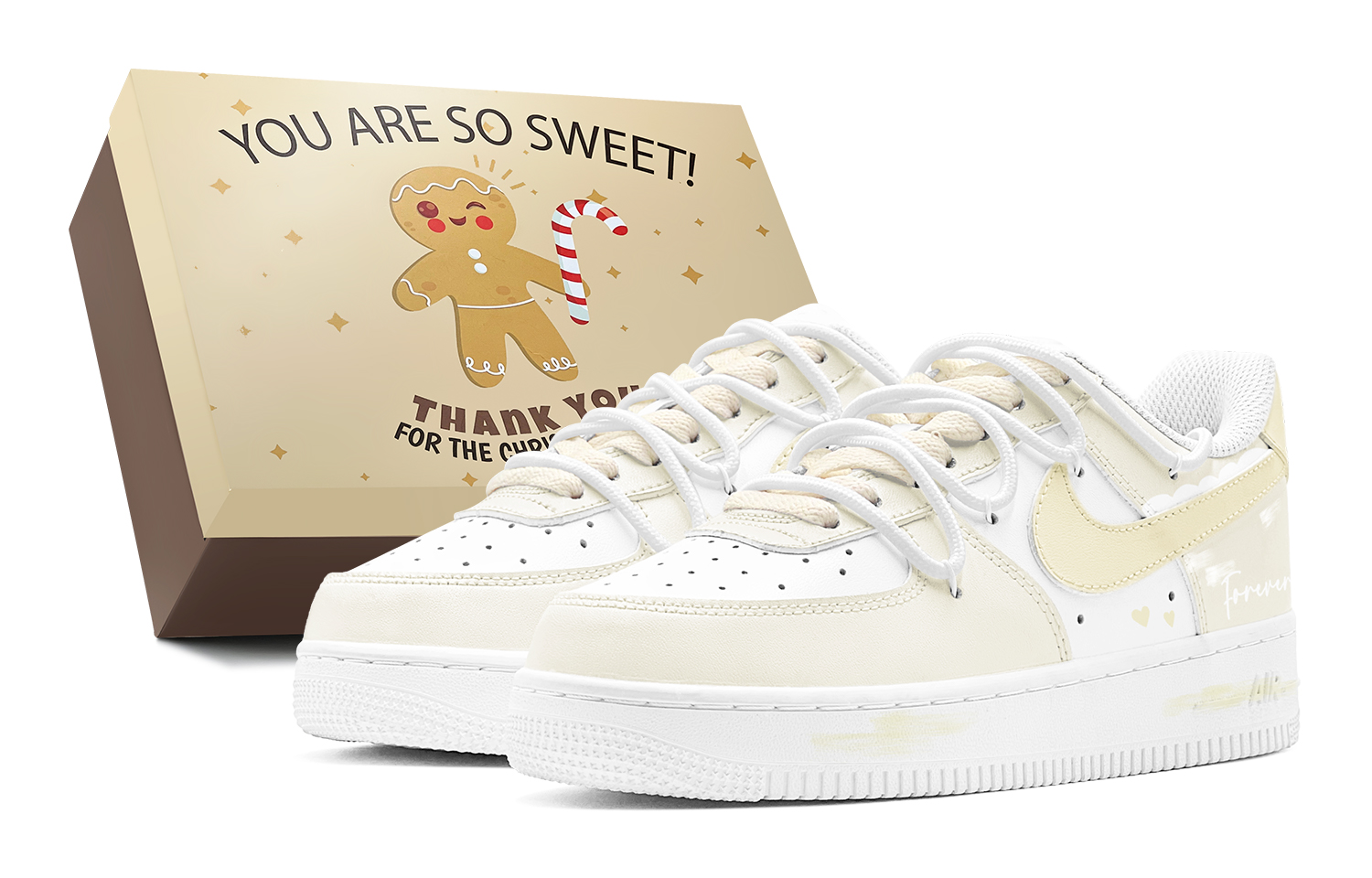 

Детские кроссовки для скейтбординга Air Force 1 LE Low Top для подростков Nike, Champagne