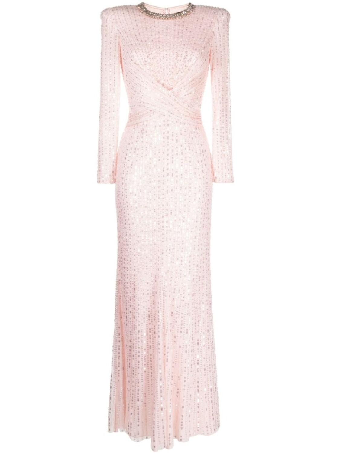 

Jenny Packham платье макси Macelline с пайетками, розовый