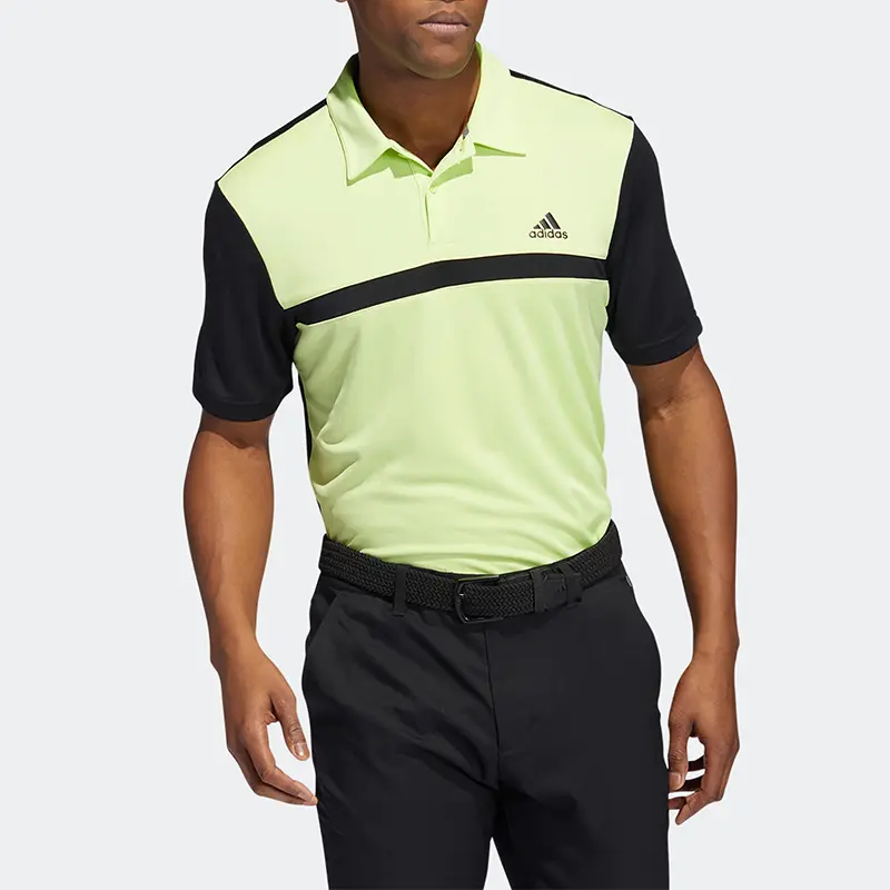 NVLTY CORE Футболка поло мужская Кислотный зеленый/Черный Adidas — фото 3