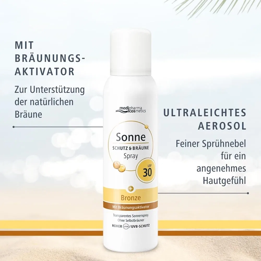 Солнцезащитный спрей Medipharma Cosmetics Sun Protection & Tan Spray SPF 30, 150 мл Dr. Theiss Naturwaren Gmbh — фото 3