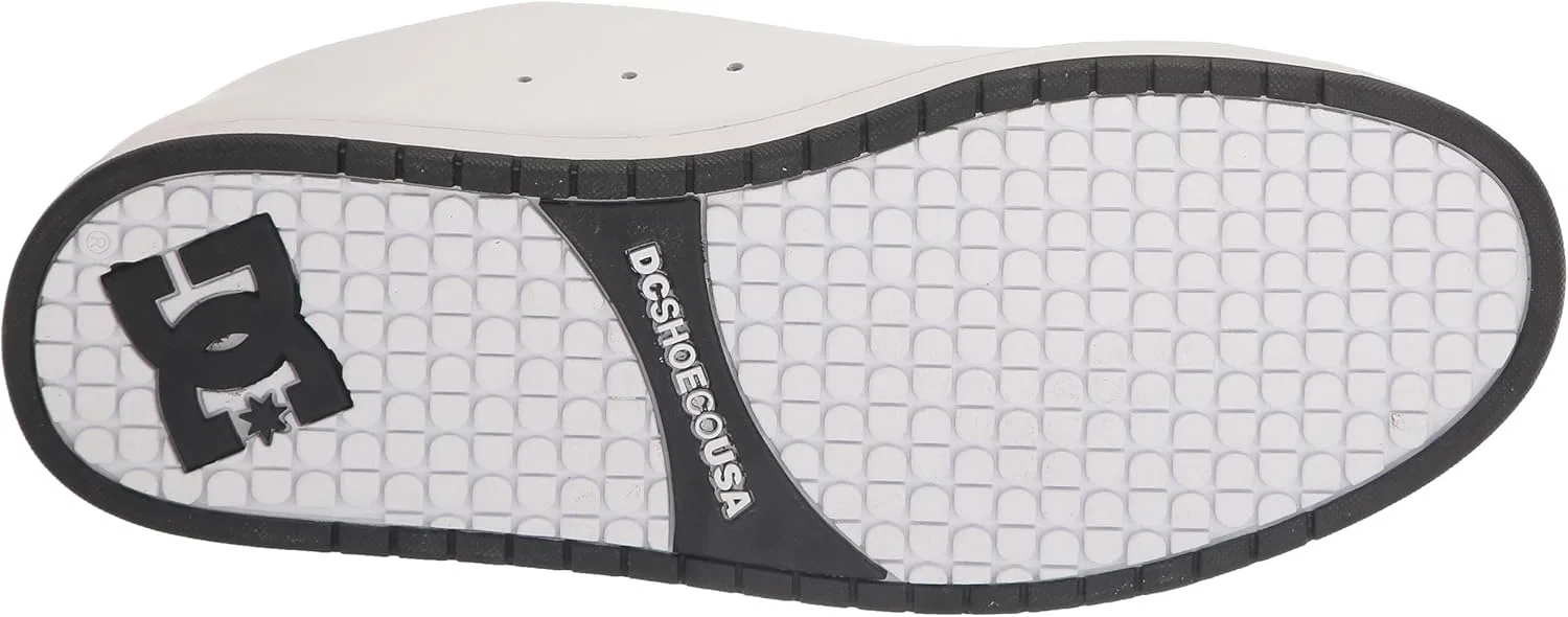 Мужские низкие скейтбордические кроссовки DC Court Graffik Sq DC Shoes, White Black Black — фото 4