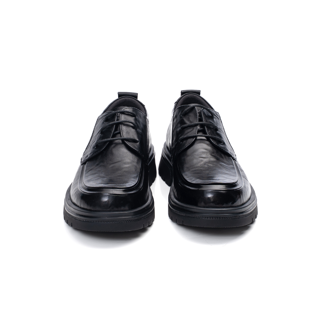 AQUASCUTUM Повседневные кожаные туфли мужские низкие черные, цвет Black — фото 3