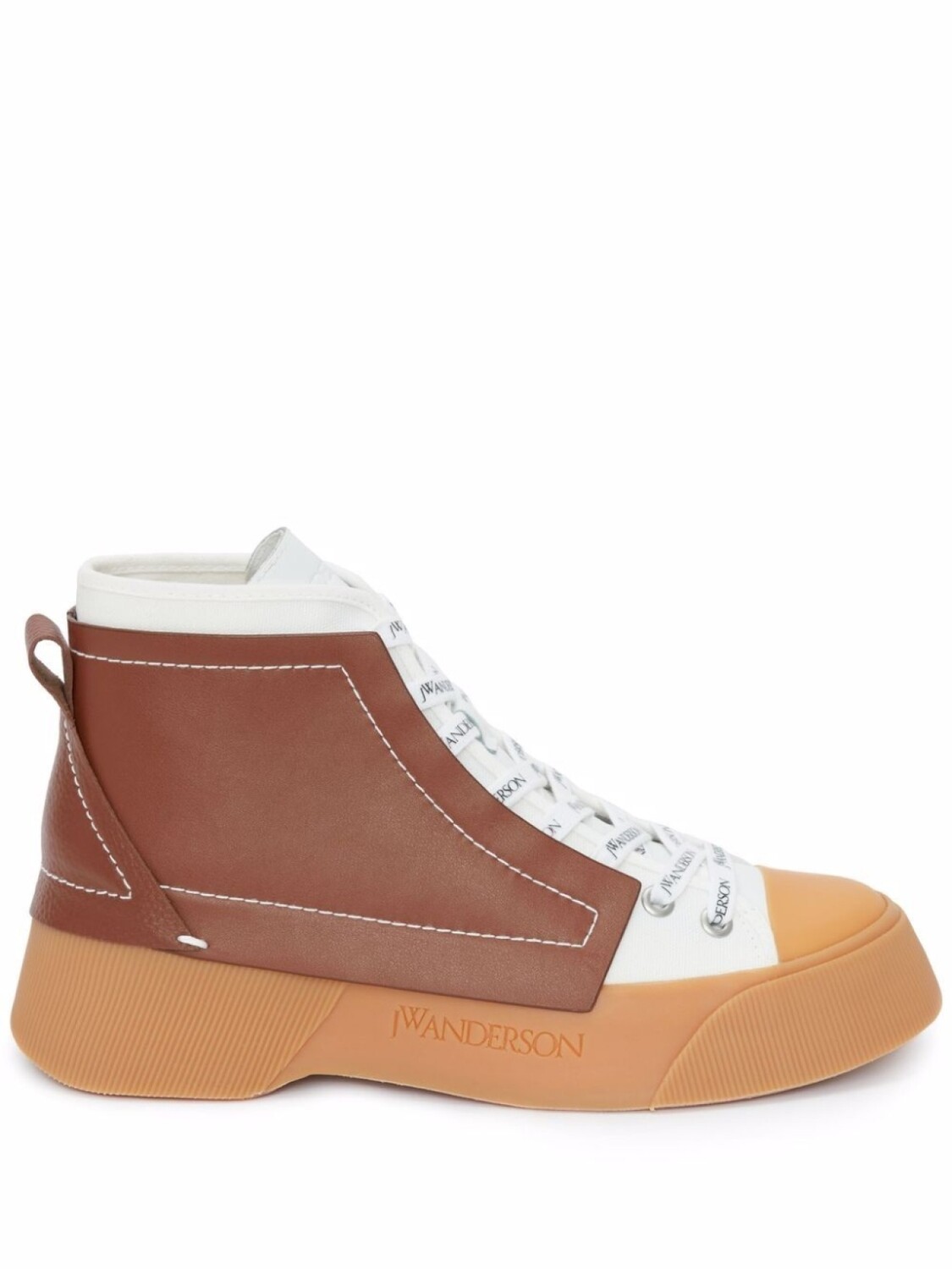 

Высокие кеды со вставками JW Anderson, коричневый
