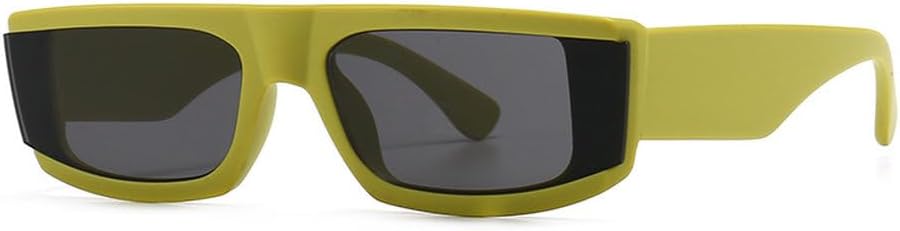 

Модные винтажные солнцезащитные очки в узкой оправе для женщин и мужчин, стильные ретро-очки маленького прямоугольного размера с защитой от УФ-излучения UV400 HVTVTLA, C6