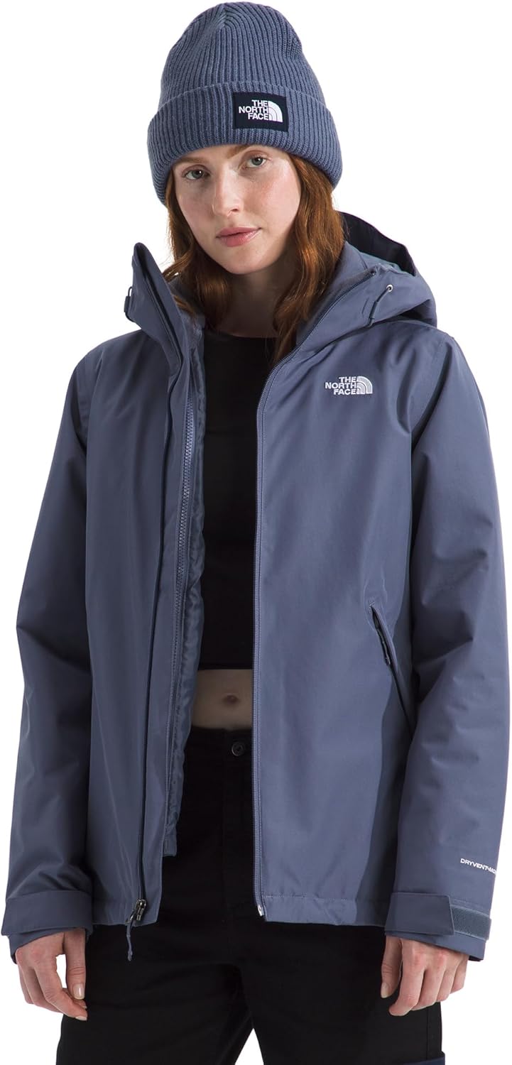 

Женская куртка The North Face Carto Mono Triclimate с капюшоном, темно-голубой