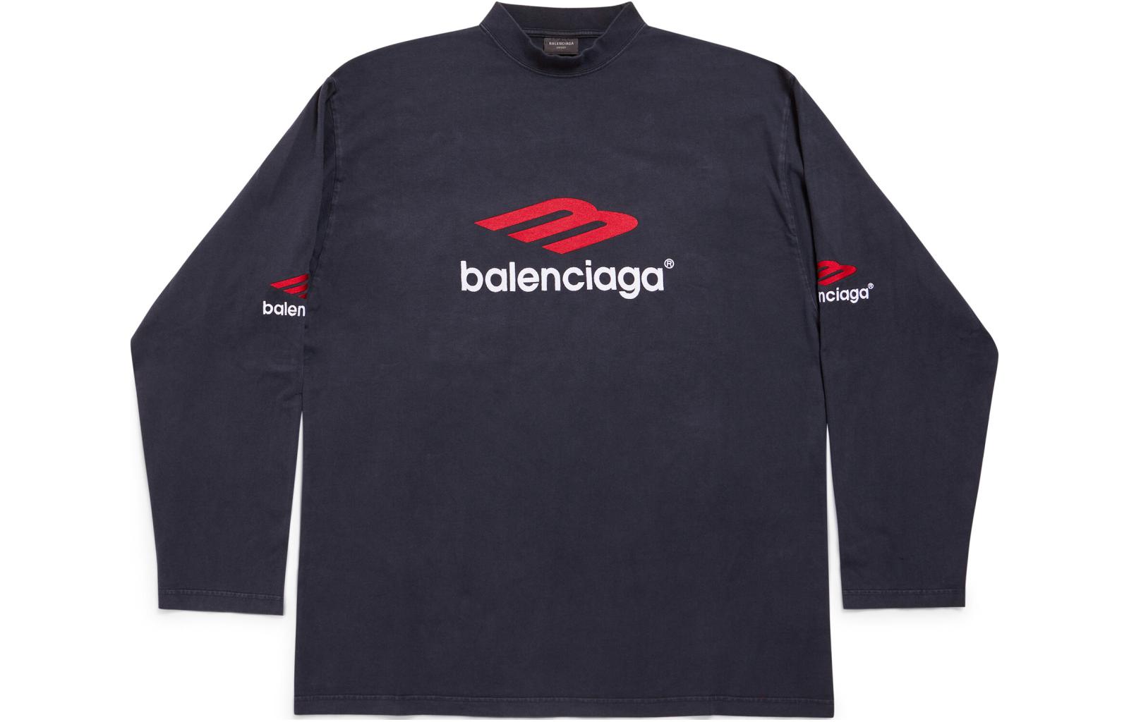 Balenciaga Футболка Loose Fit Unisex Black — фото 3