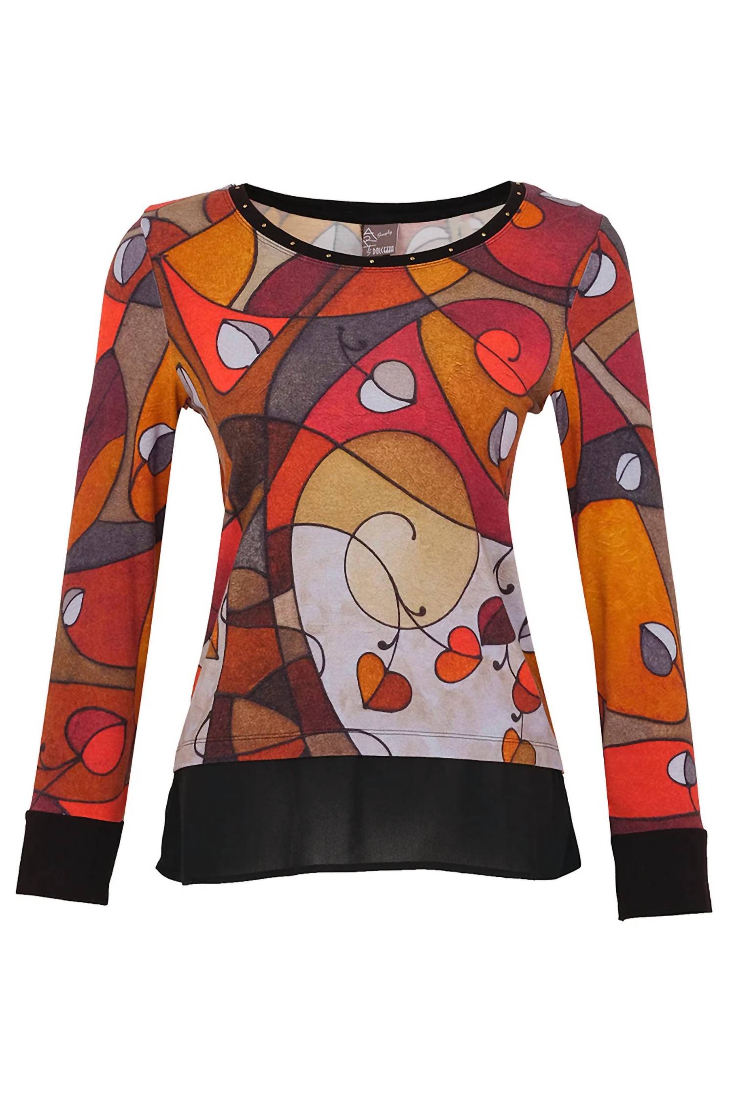 

Туника Simply Art Heart Leaves Top в разноцветном цвете DOLCEZZA, мультиколор