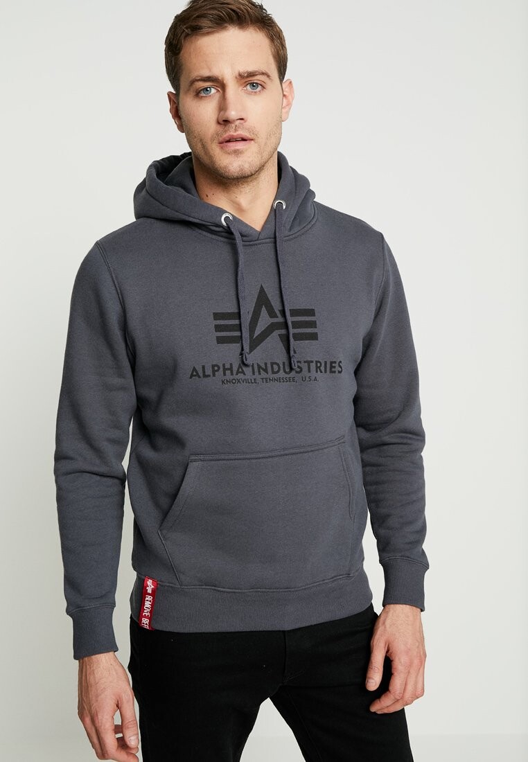 

Толстовка Foil Alpha Industries, цвет grey black/black