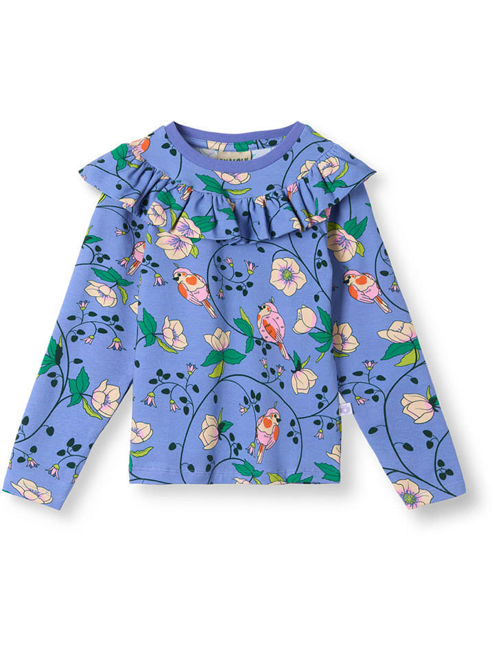 

Småfolk Футболка с длинными рукавами «Pinova» темно-синего цвета