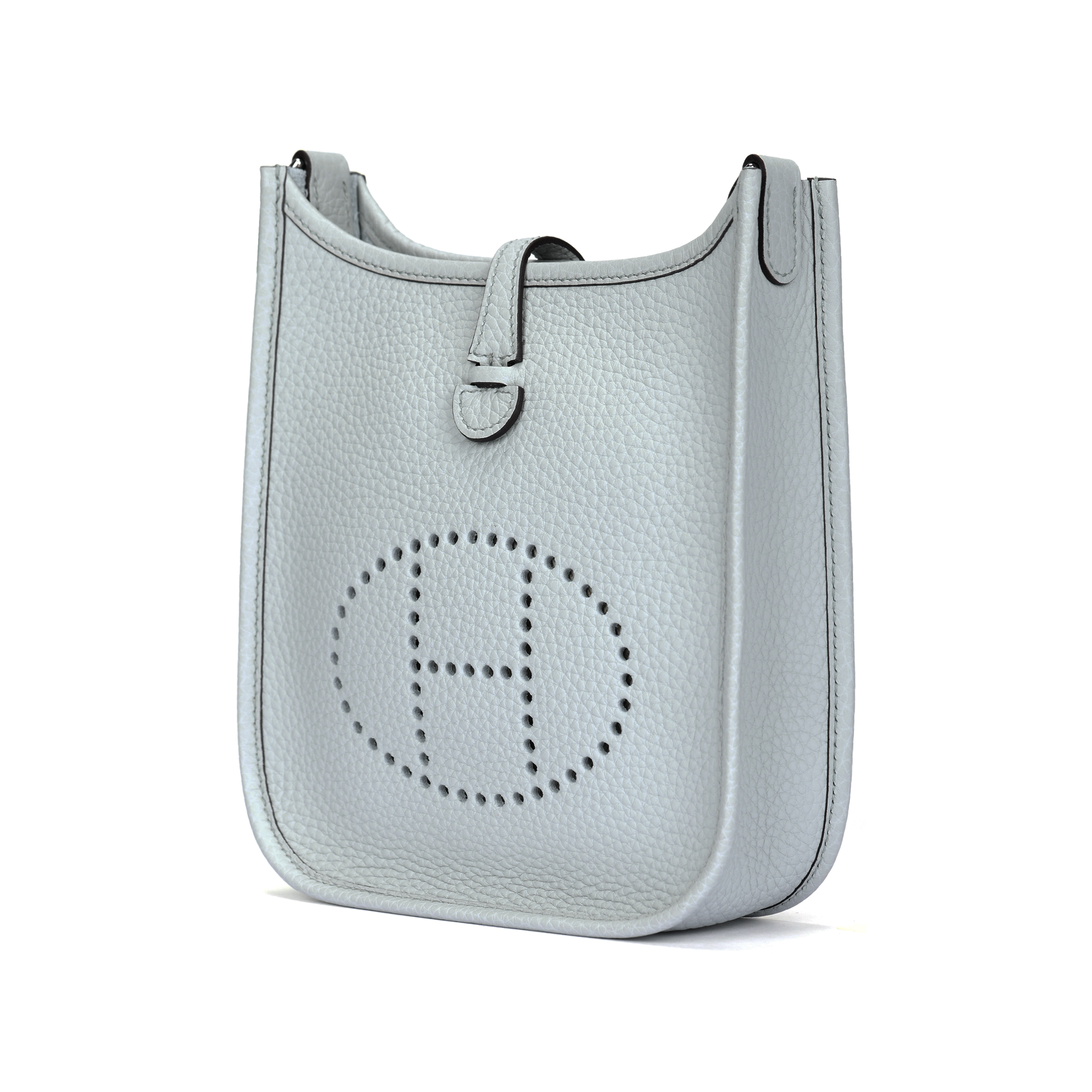 HERMES Сумка через плечо Evelyne Clemence Bullock Leather Crossbody Bag, 16, женская, 08 Bleu Pale Grail Blue — фото 2