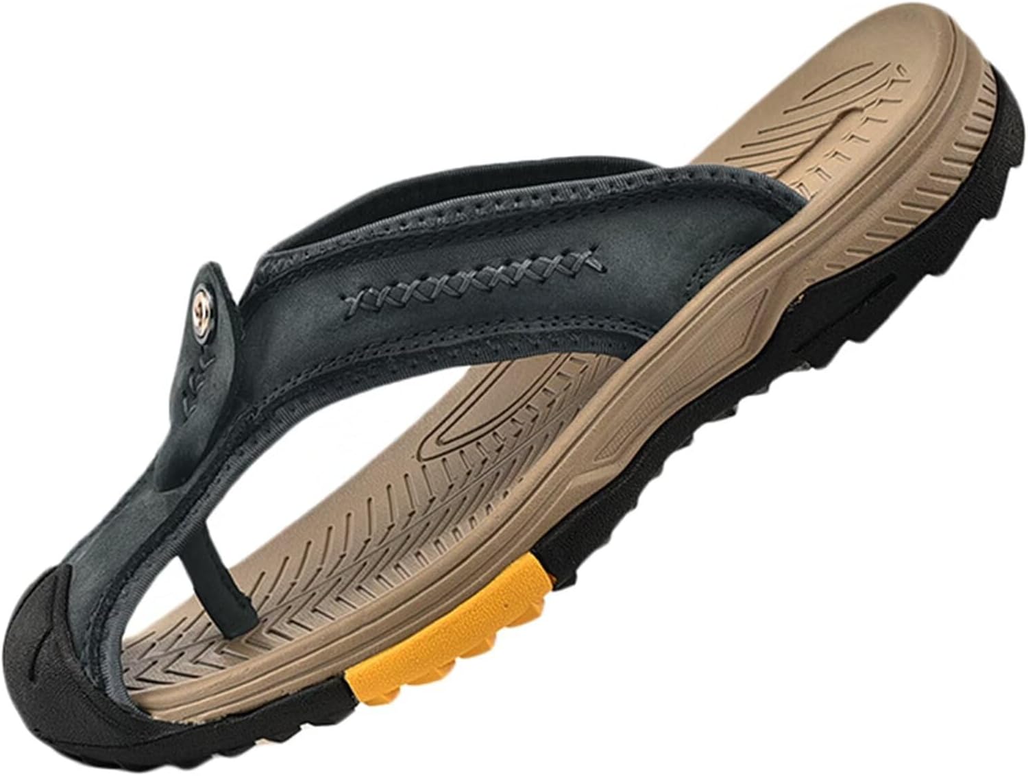 

Мужские закрытые шлепанцы HNVAVQ, кожаные прогулочные сандалии, спортивные тапочки, водонепроницаемая обувь для пляжа, C